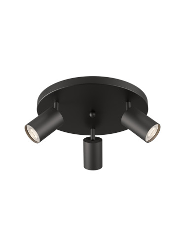LED спот прожектор за повърхностен монтаж, 3x35W, GU10, черен, BH04-00881