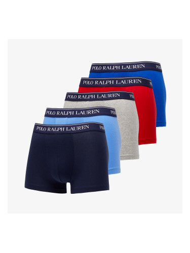 Боксерки Ralph Lauren Stretch Cotton Classic Trunk 5-Pack Red/ Grey/ Royal Game/ Blue/ Navy L