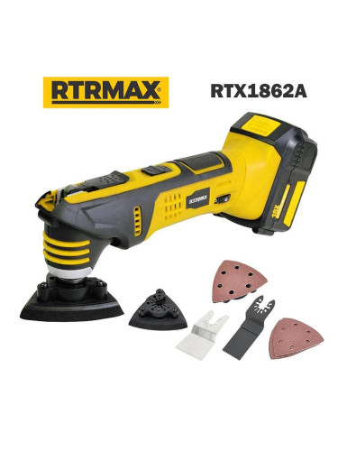 Осцилатор акумулаторен 3в1, RTRMAX RTX1862A, 18V, 3Ah, 5000-15000 об./мин