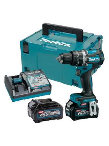Винтоверт акумулаторен, ударен, безчетков, Makita HP002GA201, 40V, 2x2Ah, XGT, 64Nm