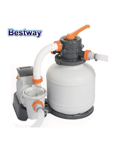 Филтърна помпа за басейни пясъчна 230W, Bestway 58497 Flowclear, 5678 л./ч