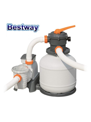 Филтърна пясъчна помпа за басейни, Bestway 58499 Flowclear, 7571 л/ч, 280 W