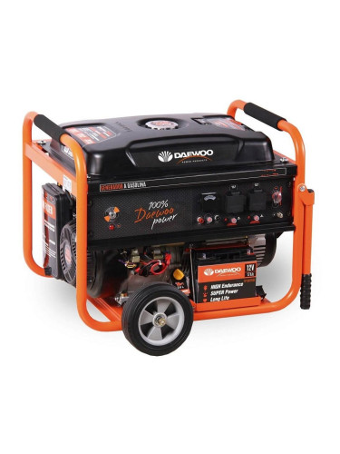 Бензинов монофазен генератор, 6000W, с електрически стартер, 4-тактов, DAEWOO GD7000E