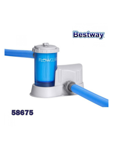Филтърна помпа за басейни, прозрачна, Bestway 58675 Flowclear, 5678 л/час, 86W