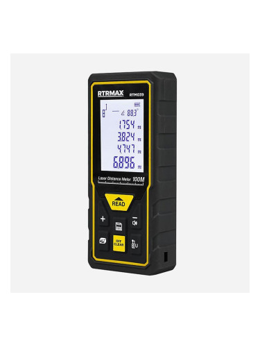Лазерна ролетка 100 м, 7 функции, RTRMAX RTM039
