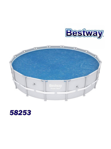 Покривало соларно за басейни с диаметър 488 см, Bestway 58253 Flowclear
