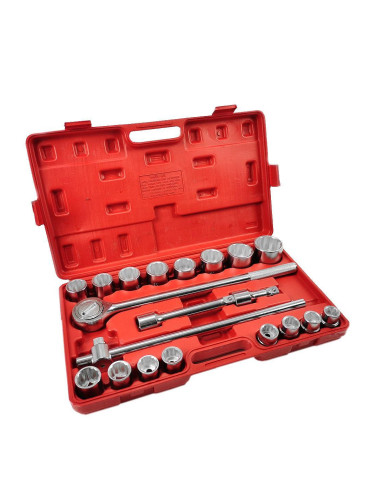 Гедоре за камион 21 части, 3/4", вложки 6-стен 19-50 мм, MAR-POL M58253