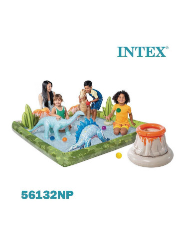Надуваем детски игрален център 201x201x36 см, INTEX 56132NP Jurassic Adventure