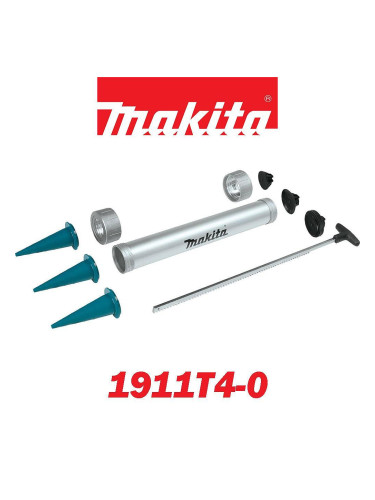 Приставка за пистолет за силикон, Makita 1911T4-0, 600 мл, 10 бр. аксесоари