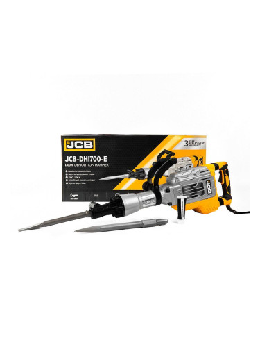 Къртач електрически JCB DH1700-E, 1700W, SDS-Hex, 65J, в куфар