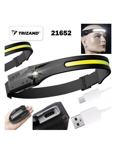 LED Челник 350lum, 2 източника на светлина, TRIZAND 21652, 6в1, USB, сензор on/off