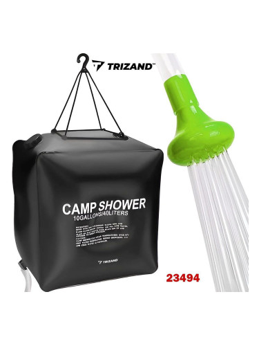 Туристически душ 40 л - соларен TRIZAND 23494, 40x40x24 см