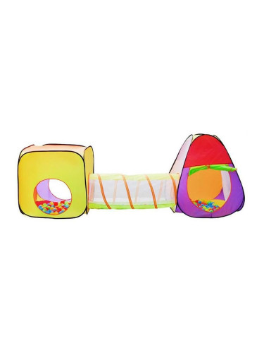 Детска палатка за игра с тунел и 200 бр. топки, Kruzzel 2880