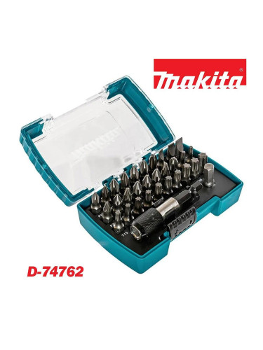 Битове с магнитен държач, 32 части, 25 мм, PH/PZ/SL/T, Makita D-74762 Impact Black
