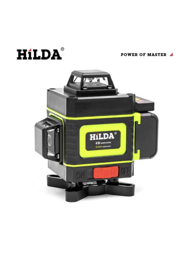 Лазерен нивелир HILDA 4D, 30 м, 16 линии, зелен лъч