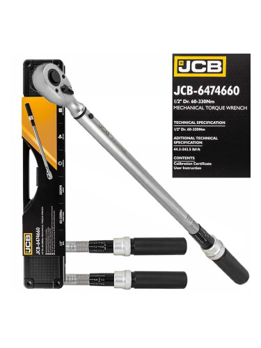 Ключ динамометричен 1/2", 60-330Nm, JCB-6474660