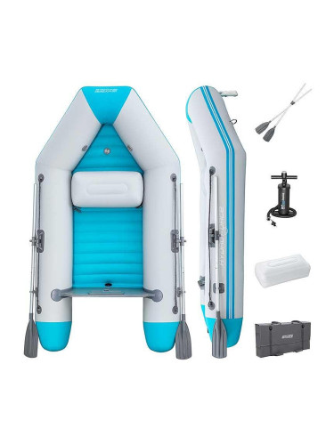 Лодка надуваема, Bestway 65177 Hydro-Force Corinth Elite, 230x130x33 см, с гребла, ръчна помпа и седалки