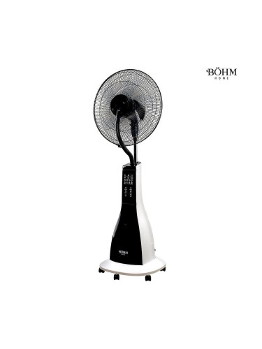 Вентилатор с водна мъгла, електрически, BÖHM BSP40-RA, 90W, 16", 122 см, 3 л резервоар, 3 скорости, дистанционно управление, на колела