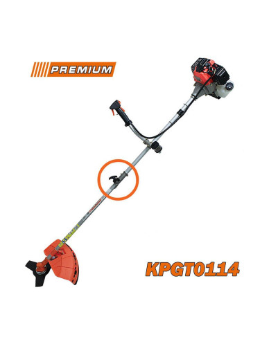 Тример бензинов PREMIUM KPGT0114, 1.8 конски сили, 41 см, 43 cc, 2-тактов, разглобяем прът, с нож и шпула с корда