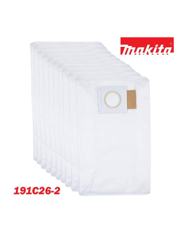 Торбички за прахосмукачка, хартиени, Makita 191C26-2, 6 л, 10 бр., за модели DVC660, DVC665