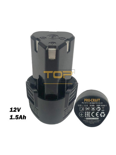 Батерия акумулаторна, Li-Ion, 12V, 1.5Ah, PROCRAFT 12/2, за PA12Li Compact