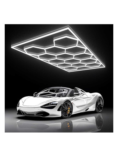 Работно LED осветление, тип пчелна пита, 11000Lm, 680W, 14 хексагона с рамка