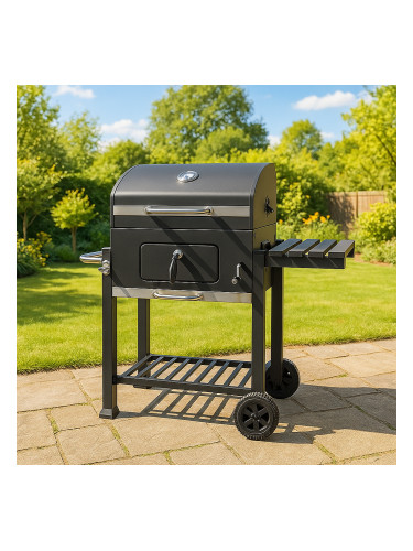 Барбекю на въглища с чугунена плоча ZiEL CG Grill - 113x45.5x100 см