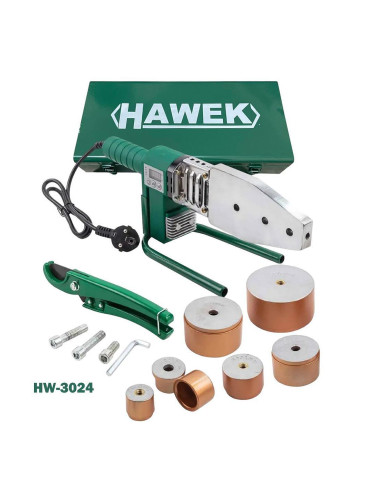 Поялник за PP тръби, 1500W, 20-63 мм глави, HAWEK HW-3024