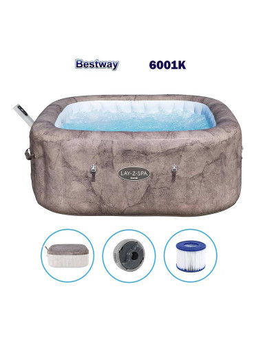 Джакузи надуваемо 180x71 см Bestway 6001K Rome Smart AirJet 6, с филтрираща система и покривало