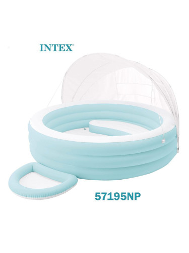 Басейн детски надуваем 221x137 см, INTEX 57195NP Swim Centre Canopy Lounge, със сенник