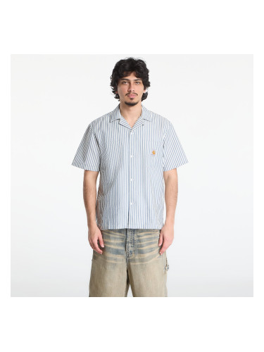Риза Carhartt WIP S/S Leavel Shirt UNISEX Leavel Stripe/ Blue River/ Wax L