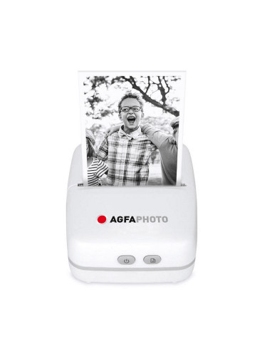 Портативен мини принтер за моментни снимки Аgfa Realipix Pocket Printer Papergo, Бял