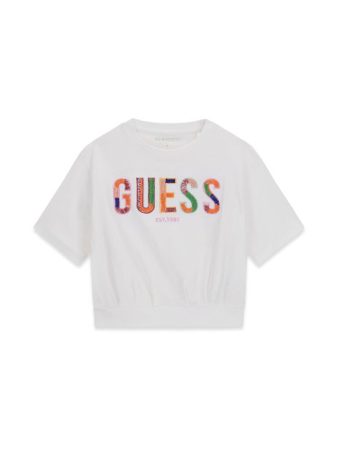 Детска тениска с цветно лого Guess