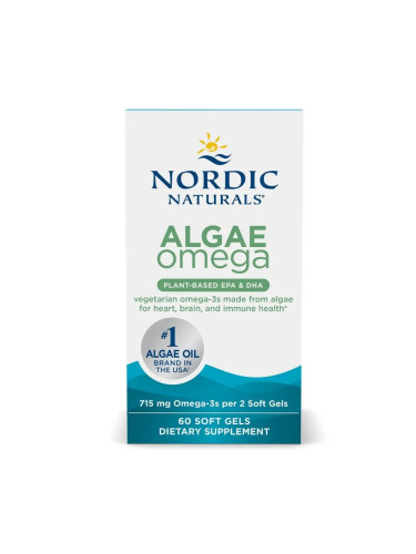 NORDIC NATURALS - Algae Omega 715 mg Omega 3 - 60 softgels
