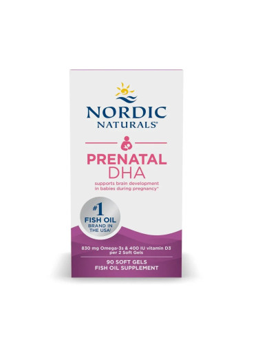 NORDIC NATURALS - Prenatal DHA 830mg Omega-3 + 400 IU D3 Unflavored - 90 softgels