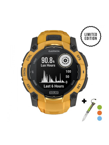 Смарт часовник Garmin Instinct 3 Solar 50 мм Sunburst/Grey 010-02935-02