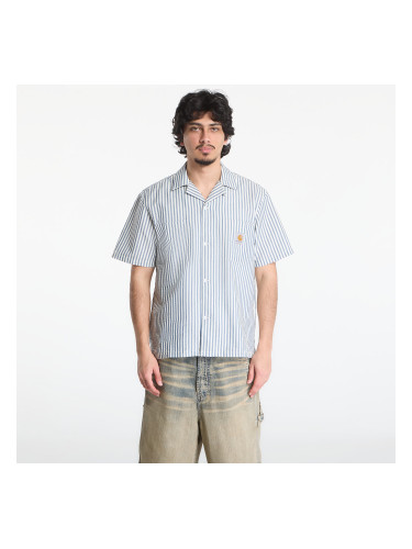 Риза Carhartt WIP S/S Leavel Shirt UNISEX Leavel Stripe/ Blue River/ Wax S