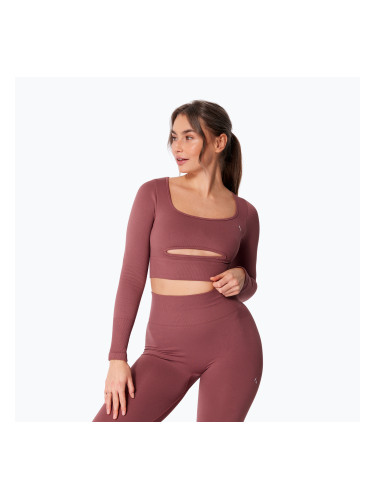 Дамска блуза с дълъг ръкав за  тренировка Carpatree Dopamine Buzz Seamless rose/brown