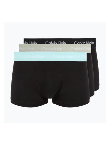Мъжки боксерки Calvin Klein 0000U2664G Low Rise Trunk 3 pairs black in plume wb/ black in misty sag