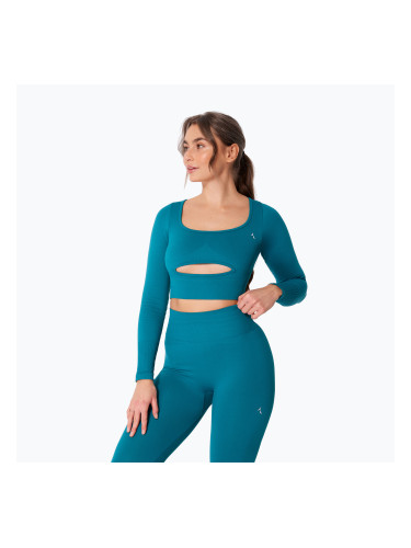 Дамска блуза с дълъг ръкав за  тренировка Carpatree Dopamine Buzz Seamless petrol green