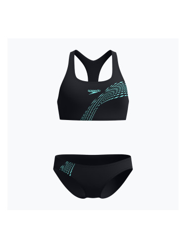 Дамски бански костюм от две части Speedo Placement Bikini set arctic glass