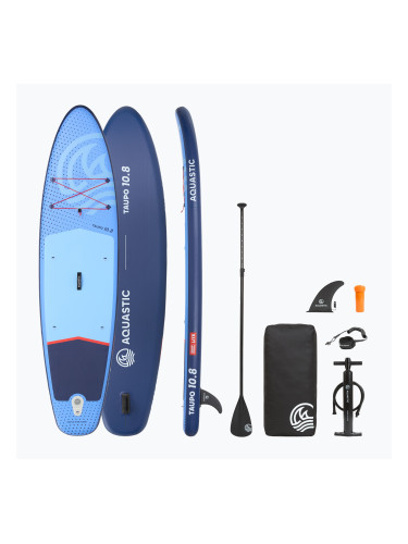 Комплект надуваема дъска SUP AQUASTIC Taupo 10'8" allround синьо