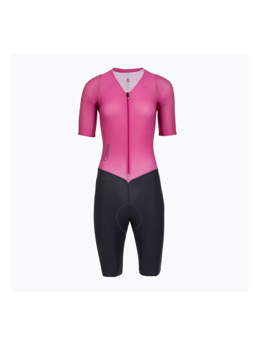 Дамски велосипеден гащеризон Castelli Movement Suit W violet pink/twilight blue