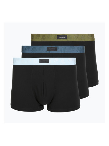 Мъжки боксерки KARL LAGERFELD Kameo Logo Trunk 3 чифта midnight/clear sky/olive