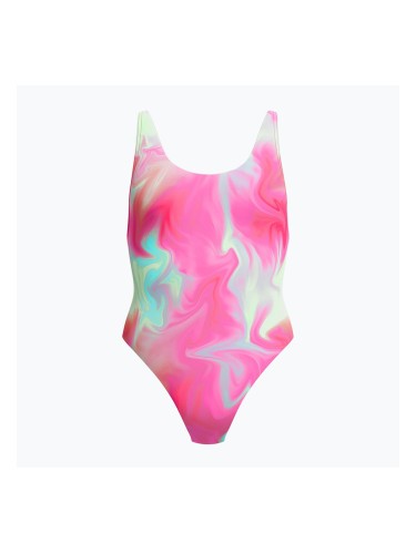 Дамски цял костюм за плуване Speedo Flu3nte Printed Convertible coral sands