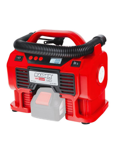 Компресор за помпане на гуми RAIDER RDP-JAC20 Solo, 12/20V, 400 л/мин, 11 bar, R20 System