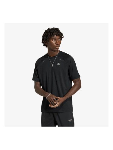 Тениска adidas Tech Trefoil Essentials Polyester T-Shirt Black XXL