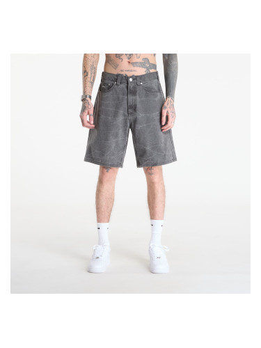 Къси панталони OBEY Bigwig Baggy Denim Short Black Wrinkle Wash W30