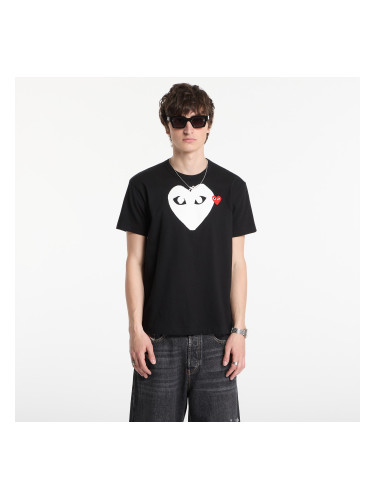 Тениска Comme des Garçons PLAY T-Shirt Red Emblem Knit UNISEX Black XS