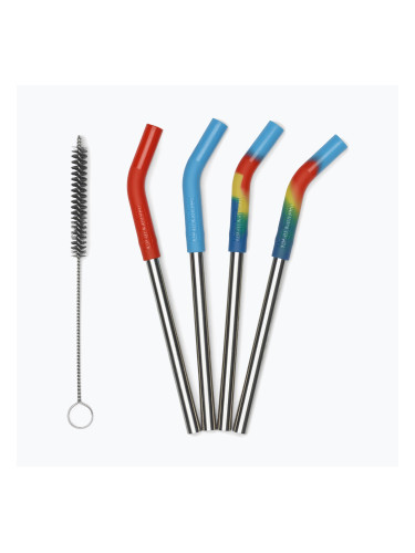 Сламки KLEAN KANTEEN Straw 8 mm Short 4 pcs. multi colored